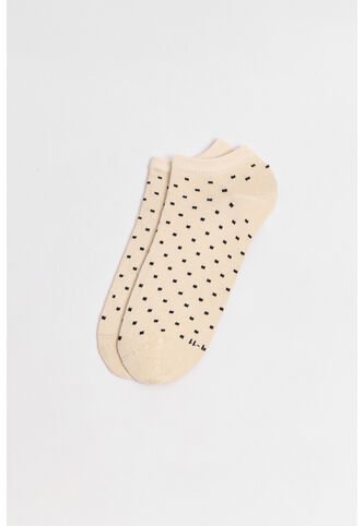 KOAJ Medias Kakis Claras Tobilleras Con Diseños De Puntos Koaj