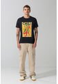 KOAJ Camiseta Cuello Redondo Negra Con Diseño De Comida de Koaj