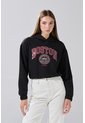 KOAJ Buzo Perchado Con Capota Negro Y Diseño College de Koaj