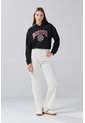 KOAJ Buzo Perchado Con Capota Negro Y Diseño College de Koaj