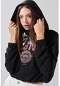 KOAJ Buzo Perchado Con Capota Negro Y Diseño College de Koaj