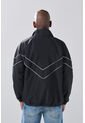 KOAJ Chaqueta Liviana Negra Con Cuello Alto Y Manga Ranglan de Koaj