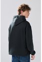 KOAJ Buzo Oversize Negro Perchado Con Capota Y Arte College de Koaj
