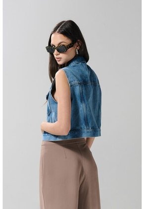 CHALECO KOAJ JEAN CROPPED  20597 M 1/25