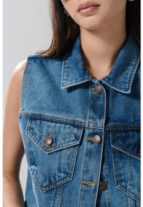 CHALECO KOAJ JEAN CROPPED  20597 M 1/25