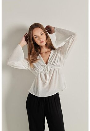 KOAJ BLUSA KOAJ ESCOTE V MG CAMPANA 4951 1/24
