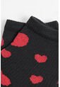 KOAJ Media Urbana Corta, Con Diseño En Costado En Jacquard, De Corazones. de Koaj
