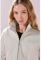 KOAJ Chaqueta Crema Clara En Paño Con Cuello Alto de Koaj