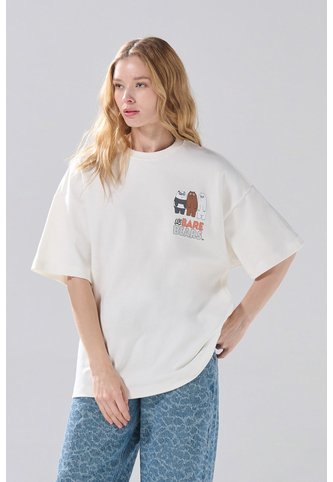 KOAJ Camiseta Oversize Crema De Osos Escandalosos Koaj