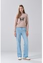 KOAJ Suéter Cuello Redondo Kaki Con Diseño De Perrito de Koaj