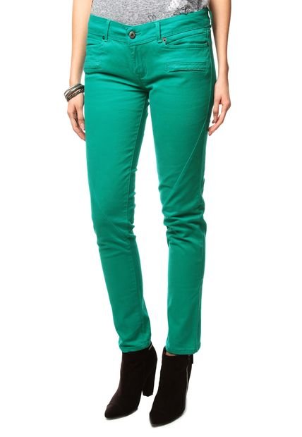 FORDAN JEANS Pantalon Dama 3 Bot. Con Doble Canesu VERDE JADE |  platanitos.com