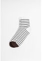KOAJ Medias Cortas Cremas Con Contraste Y Rayas de Koaj