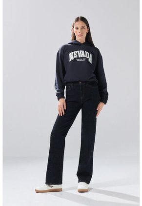 KOAJ Buzo Azul Intenso College Oversize Perchado Con Capota