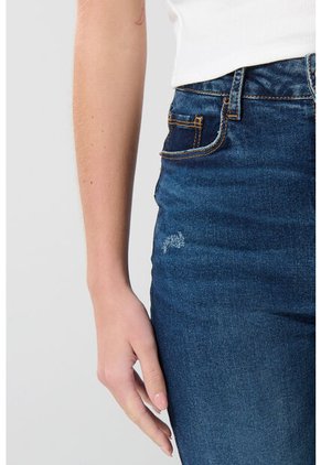 KOAJ Jean Jegging Tiro Súper Alto Azul Oscuro Con Rotos