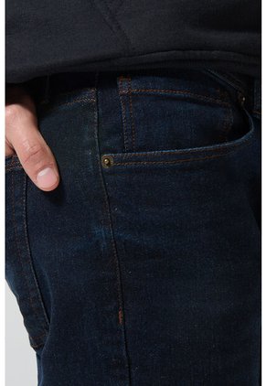 KOAJ Jean Slim Tiro Bajo Ceñido Azul Intenso Con Cremallera