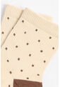 KOAJ Medias Cortas Kakis Claras Con Diseños De Puntos de Koaj