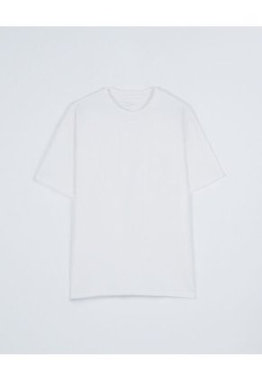 KOAJ Camiseta Manga Corta Crema En Algodón Cuello Redondo