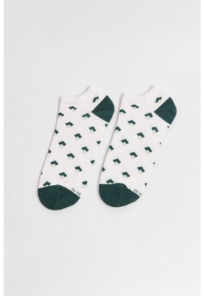 KOAJ Medias Cremas Tobilleras Con Diseños De Figuras Y Contrastes