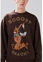KOAJ Buzo Café Oscuro Cuello Redondo Oversize De Scooby-Doo de Koaj