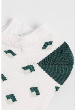 KOAJ Medias Cremas Tobilleras Con Diseños De Figuras Y Contrastes