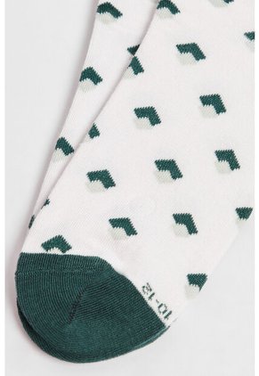 KOAJ Medias Cremas Tobilleras Con Diseños De Figuras Y Contrastes