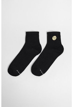 KOAJ Medias Cortas Unicolores Con Bordado De Carita.