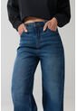 KOAJ Jean Azul Oscuro Tiro Alto 90´S Con Bota Recta Y Bolsillos de Koaj