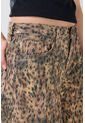 KOAJ Jean Kaki Medio Palazzo Con Estampados De Animal Print de Koaj