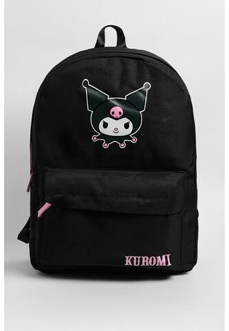 KOAJ Maleta Negra Con Diseño De Kuromi Y Bolsillo Delantero Koaj