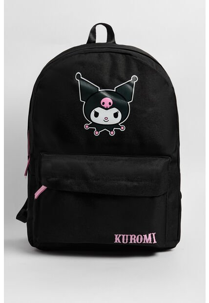 KOAJ Maleta Negra Con Diseño De Kuromi Y Bolsillo Delantero