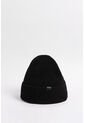 KOAJ Gorro Tejido Negro Con Marquilla Decorativa En Frente de Koaj