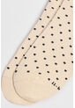 KOAJ Medias Kakis Claras Tobilleras Con Diseños De Puntos de Koaj