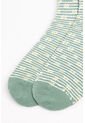 KOAJ Medias Cortas Verdes Claras Con Rayas Y Flores Blancas de Koaj