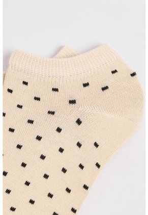 KOAJ Medias Kakis Claras Tobilleras Con Diseños De Puntos