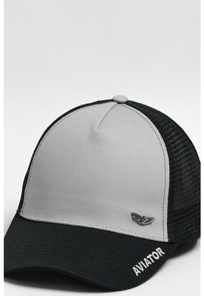 KOAJ Cachucha Trucker Importada Color Negro Con Refuerzo, Sistema De Cierre Trabilla Y Con Bordado De "Aerowear".