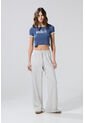Camiseta Para Mujer Manga Corta, Cuello Y Puños En Color Contraste, Fit Ajustado Al Cuerpo. de Koaj