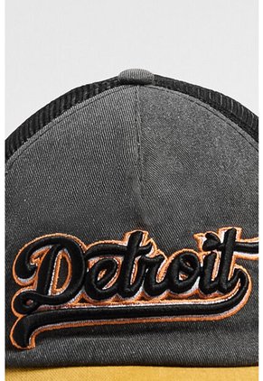 Cachucha Negra Trucker College Con Visera Amarilla