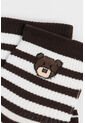 Media Urbana Corta, Con Diseño En Costado En Jacquard De Oso. de Koaj