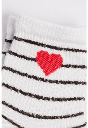 KOAJ Media Urbana Corta, Con Diseño En Costado En Jacquard, De Rayas.