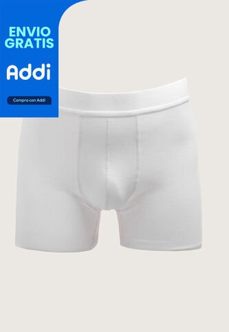 KOAJ Bóxer Blanco Tipo Midway Brief-largo Con Cintura Elástica Koaj