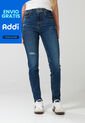 KOAJ Jean Jegging Tiro Súper Alto Azul Oscuro Con Rotos de Koaj