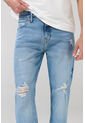 KOAJ Jean Ceñido Skinny Azul Medio Con Desgastes Y Tiro Bajo de Koaj