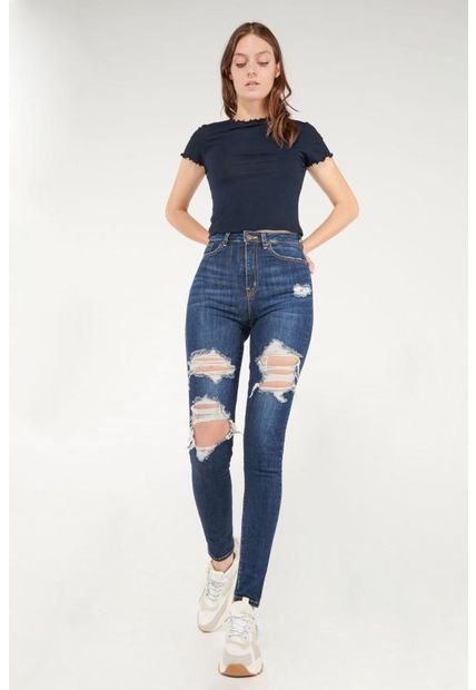 Koaj Jeans Tiro Alto Mujer BogotÃ¡ KOAJ Jean Azul Oscuro Jegging