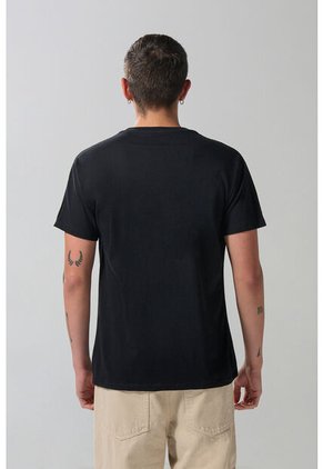 KOAJ Camiseta Cuello Redondo Negra Con Diseño De Comida