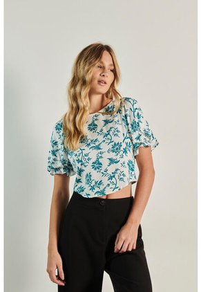 KOAJ BLUSA KOAJ CUELLO REDONDO CIERRE CORDON