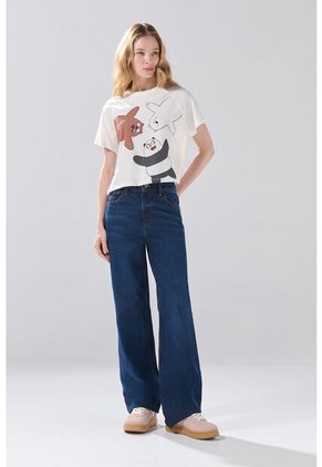 KOAJ Camiseta De Osos Escandalosos Crema Con Manga Ranglan