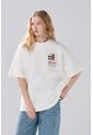 KOAJ Camiseta Oversize Crema Cuello Redondo De Osos Escandalosos de Koaj