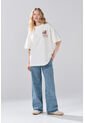 KOAJ Camiseta Oversize Crema Cuello Redondo De Osos Escandalosos de Koaj
