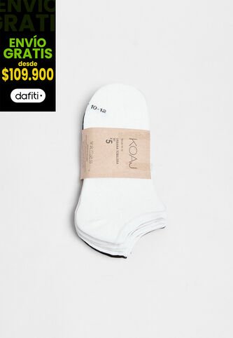 KOAJ Paquete X5 De Medias Unicolores Tobilleras Con Texturas Finas Koaj