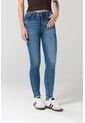 KOAJ Jean Push Up Tiro Alto Azul Claro Con Realce Y Desgastes de Koaj